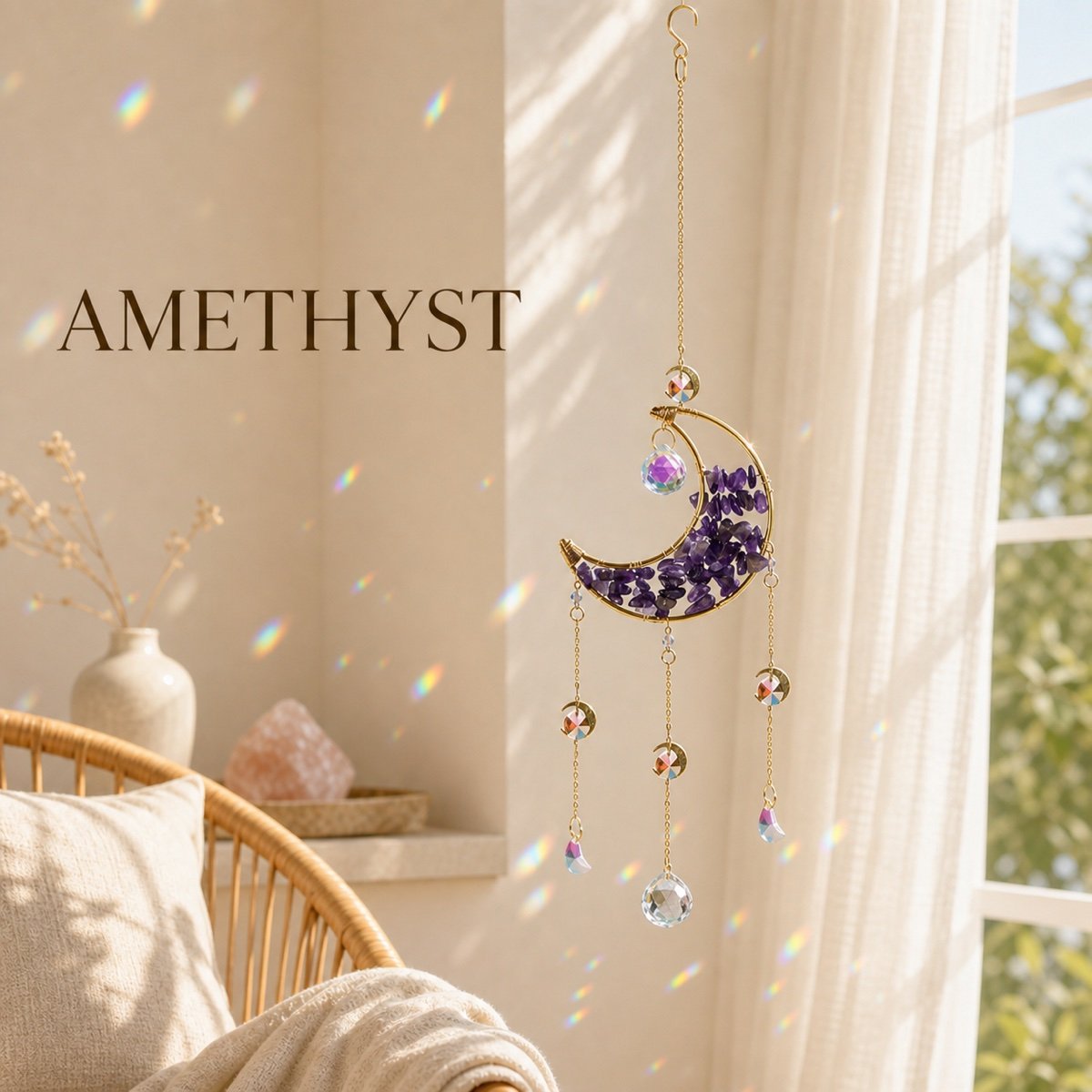 Gemstone Moon Suncatcher