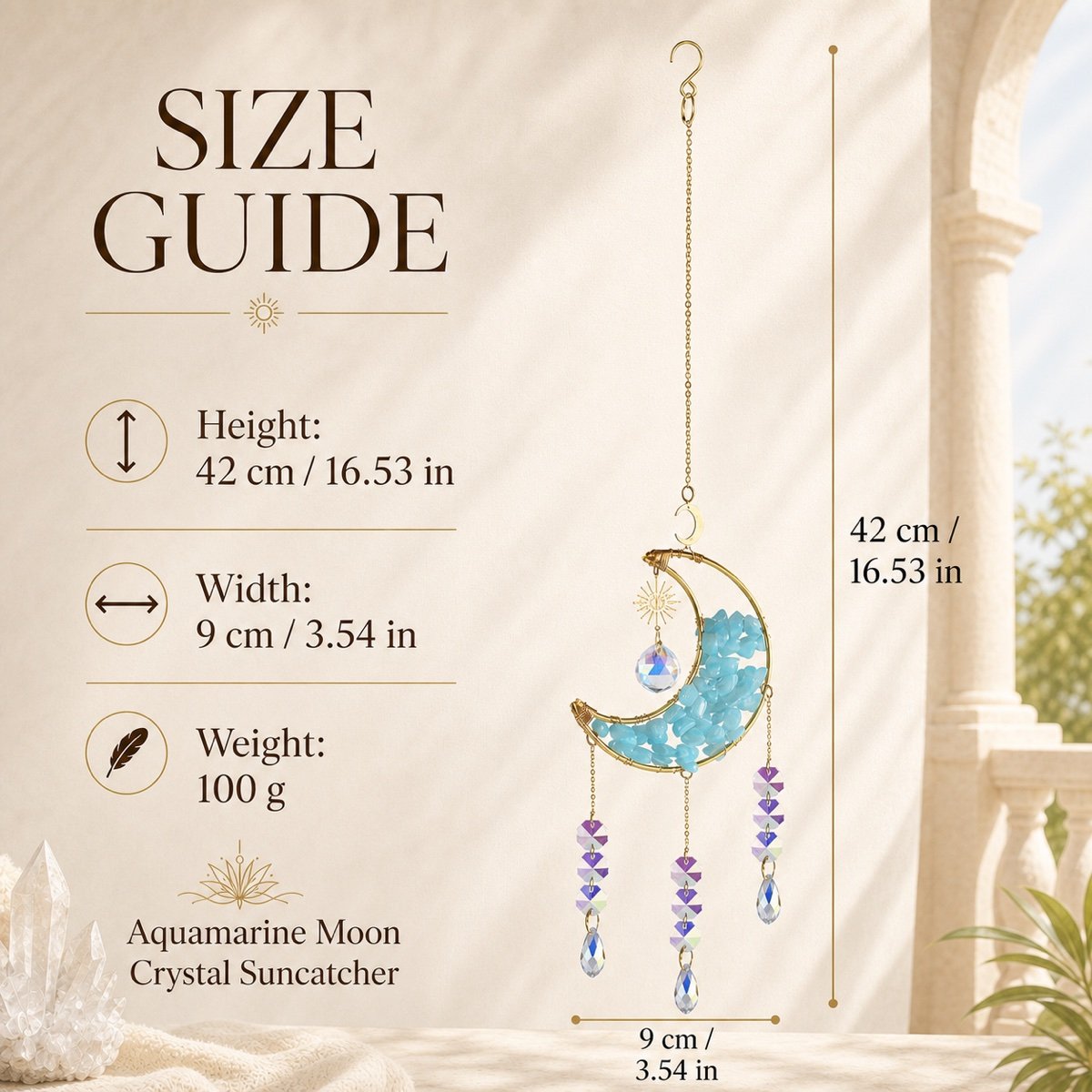 Gemstone Moon Suncatcher
