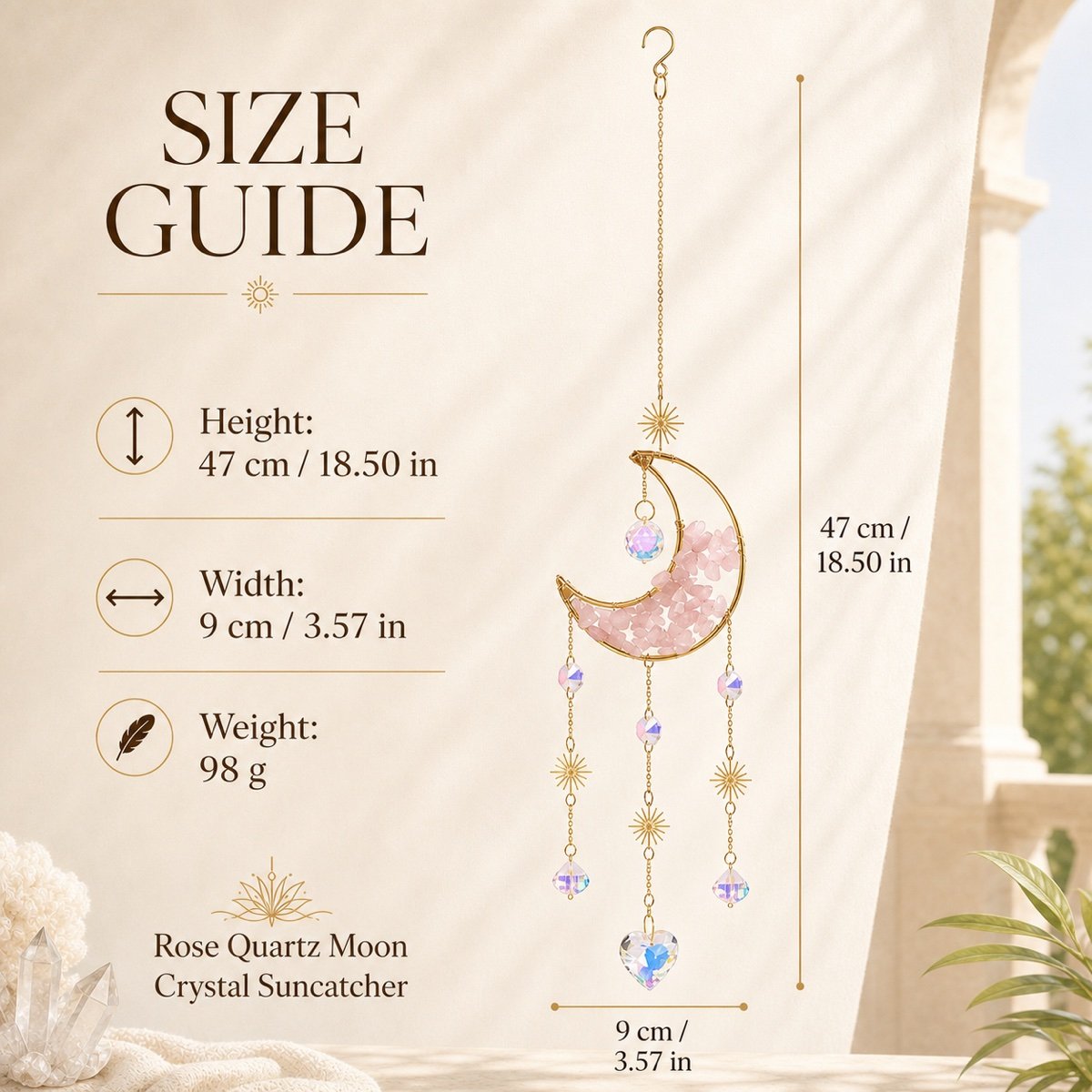 Gemstone Moon Suncatcher