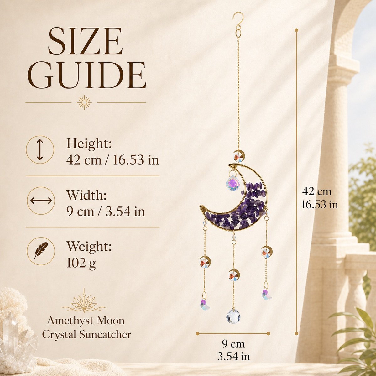 Gemstone Moon Suncatcher