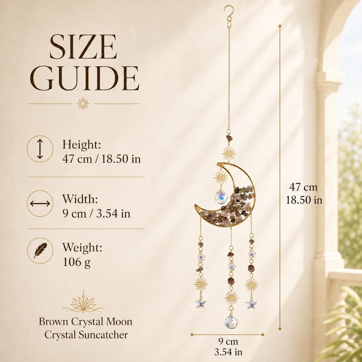 Gemstone Moon Suncatcher
