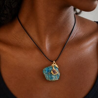 gold-wrapped-raw-crystal-talisman-pendant-collection-blue-apatite-03-deep-skin Blue Apatite Gold-Wrapped Raw Crystal Talisman Pendant
