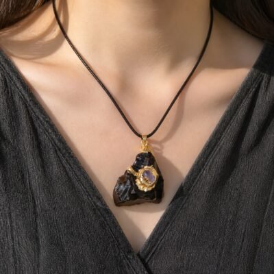 gold-wrapped-raw-crystal-talisman-pendant-collection-smoky-quartz-02-light-skin Smoky Quartz Gold-Wrapped Raw Crystal Talisman Pendant