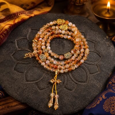 Golden Citrine Crystal Mala