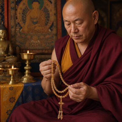 Golden Citrine Crystal Mala