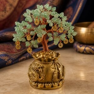 Golden Fortune Crystal Tree - Green Aventurine Growth