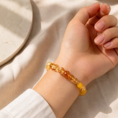 golden-ground-citrine-amber-tiger-eye-bracelet-06-asian-hand Golden Ground Citrine Amber & Tiger Eye Bracelet