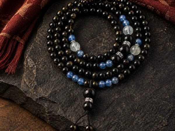 Golden Obsidian 108-Bead Mala