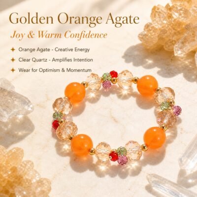 Golden Orange Agate Joy Bracelet