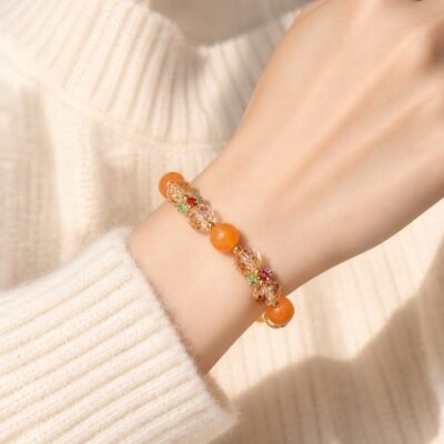 Golden Orange Agate Joy Bracelet