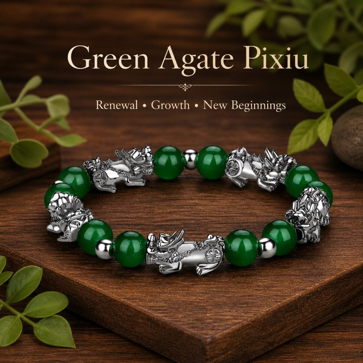 Green Agate Pixiu Renewal Bracelet