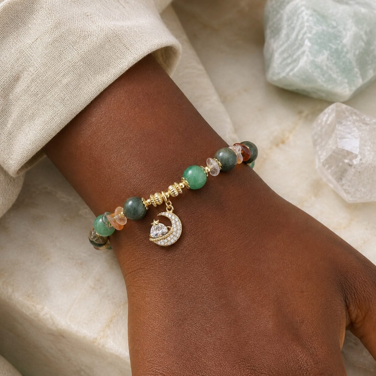 Green Aventurine Moon Princess Bracelet