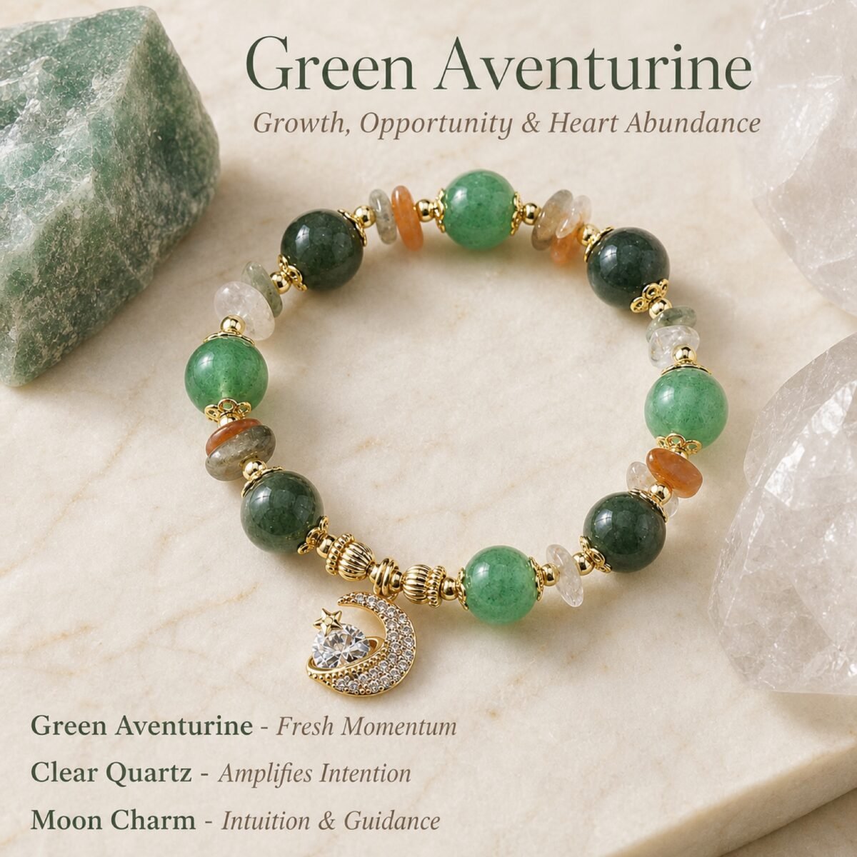 Green Aventurine Moon Princess Bracelet