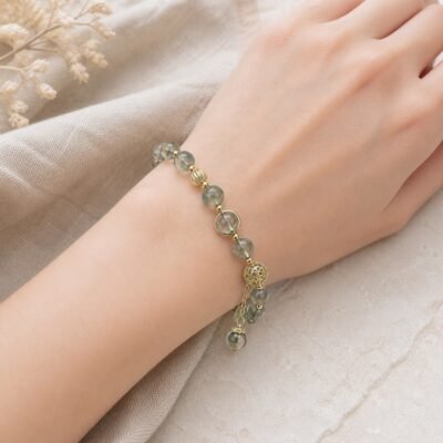 Verdant Growth Green Phantom Quartz Bracelet