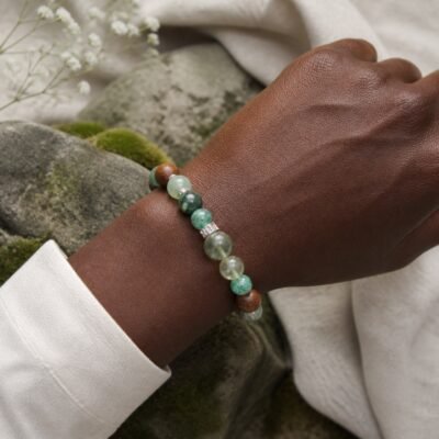green-renewal-phantom-quartz-agarwood-bracelet-07-black-hand Green Renewal Phantom Quartz & Agarwood Bracelet