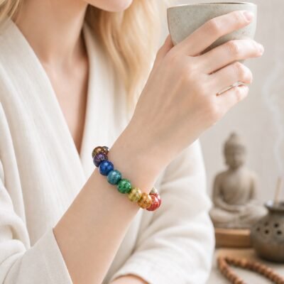 Handcrafted Chinese Lacquer Bead Bracelet
