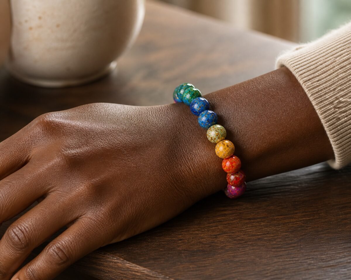 Handcrafted Chinese Lacquer Bead Bracelet