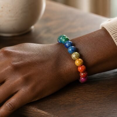 Handcrafted Chinese Lacquer Bead Bracelet