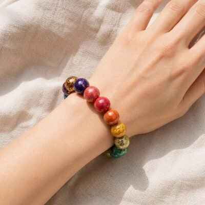 Handcrafted Chinese Lacquer Bead Bracelet