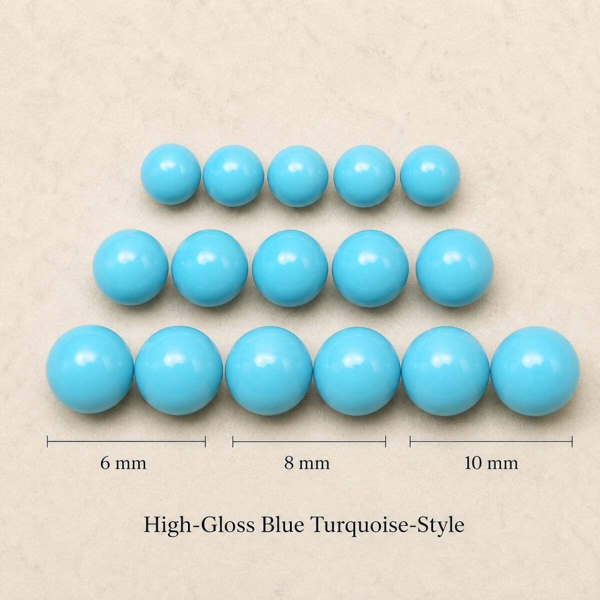 high-gloss-blue-turquoise-style-beads-size-guide Premium Natural High-Gloss Blue Turquoise Beads for DIY Mala Making