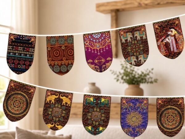Himalayan Artisan Fabric Flag Garland