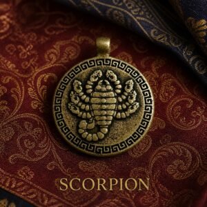 Himalayan Brass Nine Palace Pendant - Scorpion Zodiac Guard