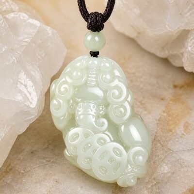 Jade Coin Pixiu Wealth Guardian Pendant Necklace