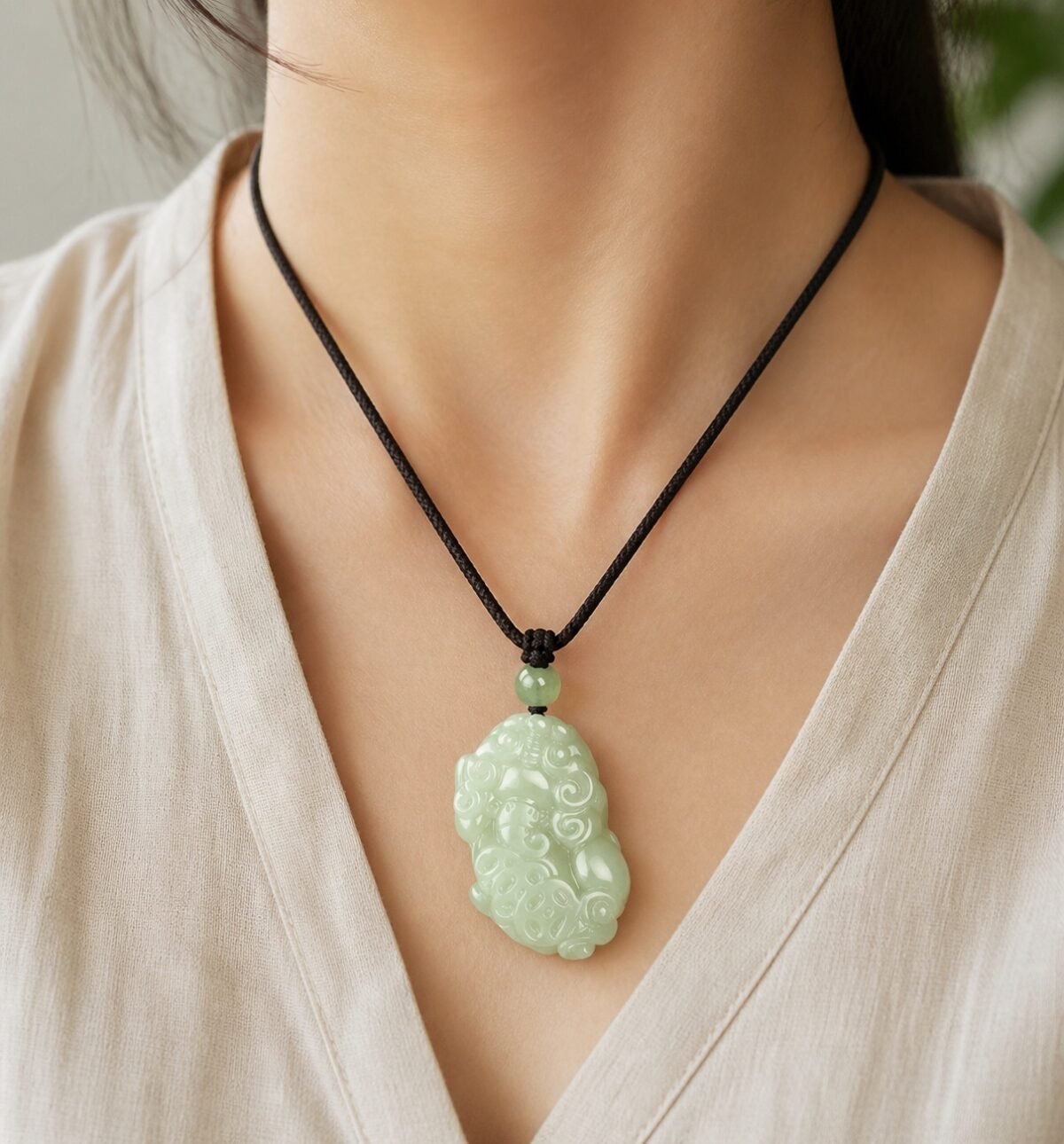 Jade Coin Pixiu Wealth Guardian Pendant Necklace