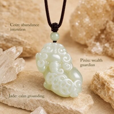 Jade Coin Pixiu Wealth Guardian Pendant Necklace