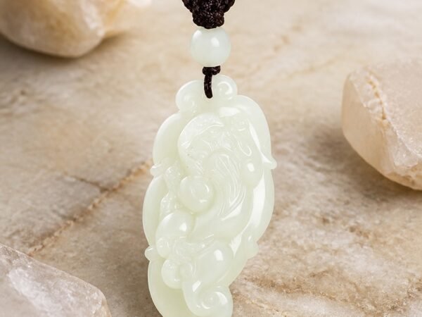 Jade Leaf Pixiu Protection Pendant Necklace