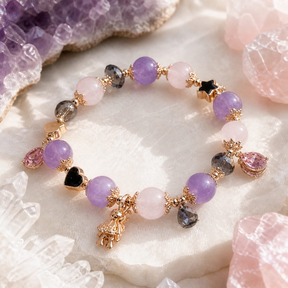 Lavender Fairy Star Bracelet