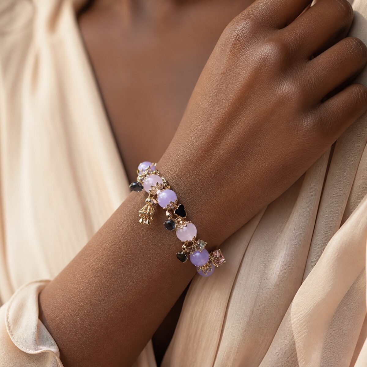 Lavender Fairy Star Bracelet