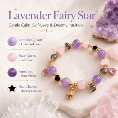 Lavender Fairy Star Bracelet