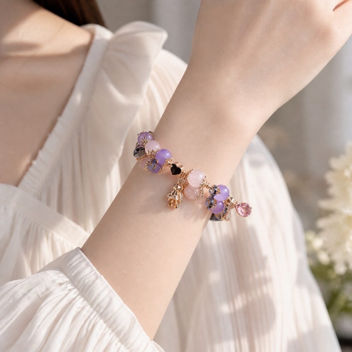 Lavender Fairy Star Bracelet