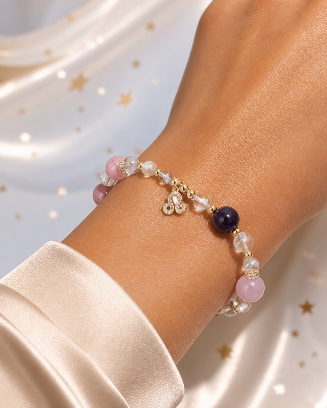 Leo Solar Courage Zodiac Crystal Bracelet