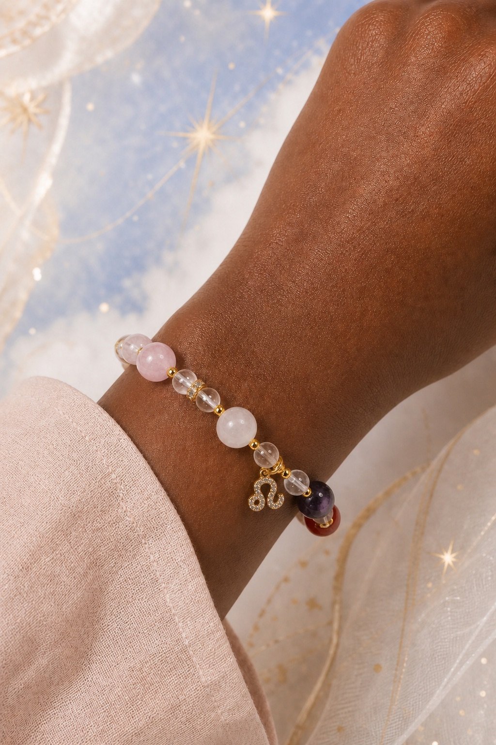Leo Solar Courage Zodiac Crystal Bracelet