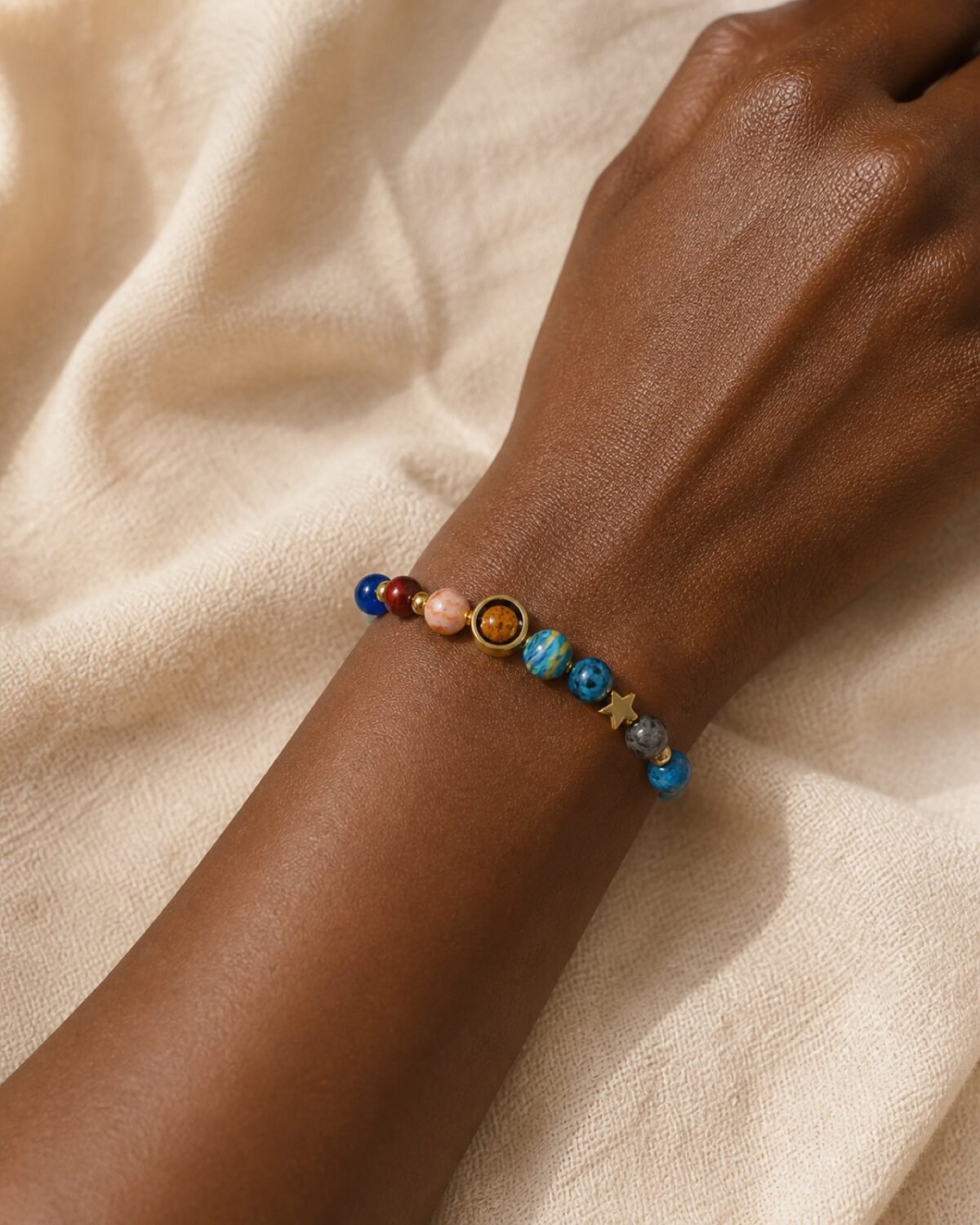 Leo Blue Horizon Zodiac Stone Bracelet