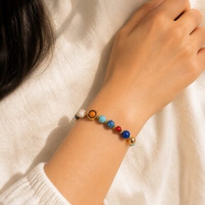 Leo Blue Horizon Zodiac Stone Bracelet