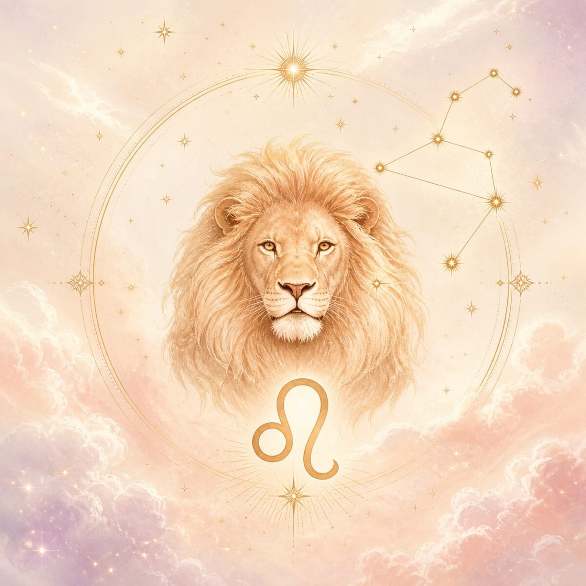Leo Rose Gold Crystal Zodiac Necklace