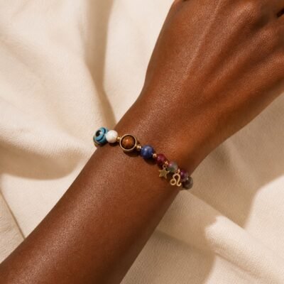 Leo Celestial Light Planetary Bead Bracelet