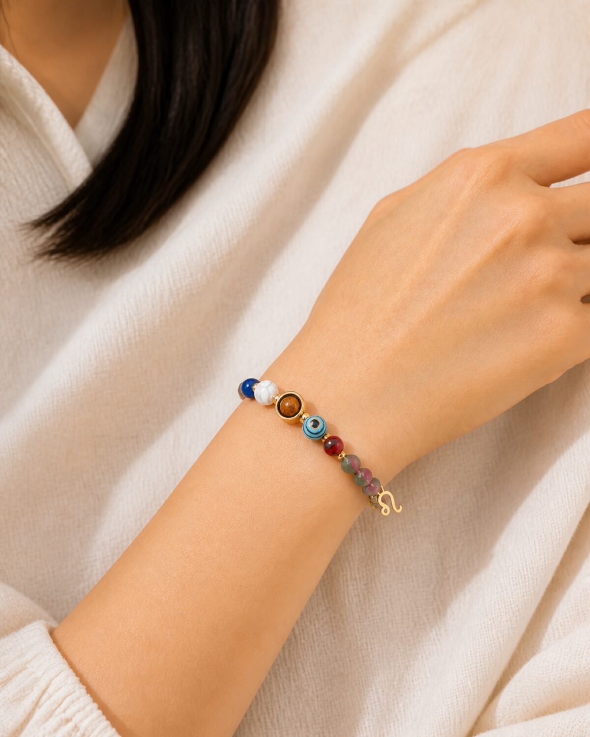 Leo Celestial Light Planetary Bead Bracelet