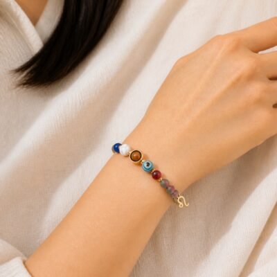 Leo Celestial Light Planetary Bead Bracelet