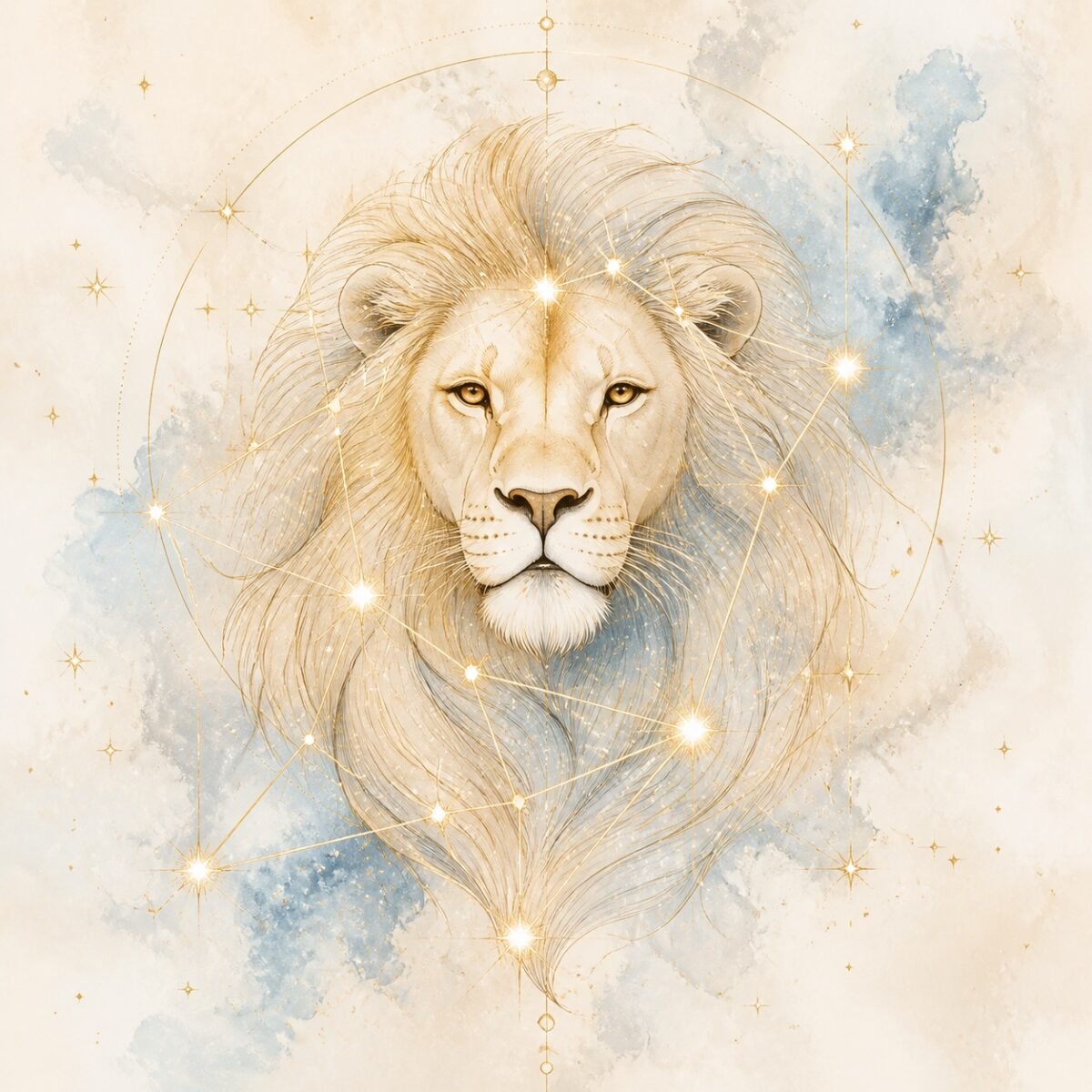 Leo Gold Constellation Medallion Necklace