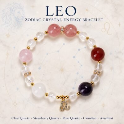 Leo Solar Courage Zodiac Crystal Bracelet