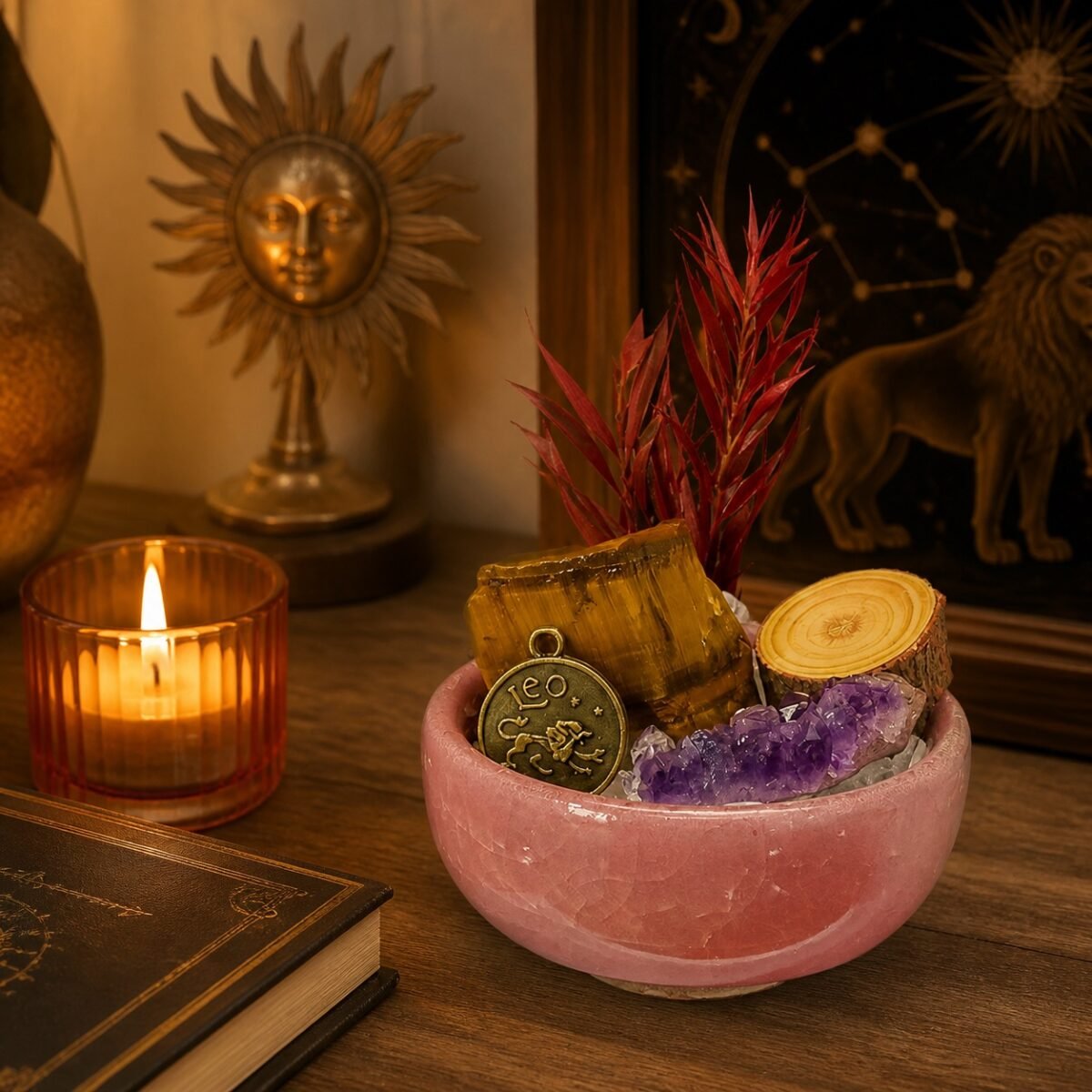 Leo Crystal Micro-Landscape Desk Decor