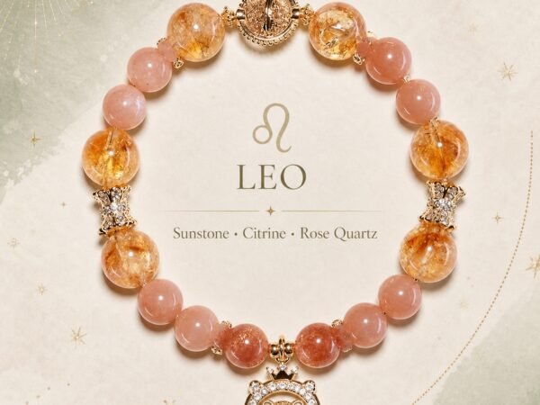 Leo Zodiac Crystal Talisman Bracelet