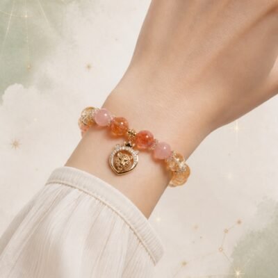 Leo Zodiac Crystal Talisman Bracelet