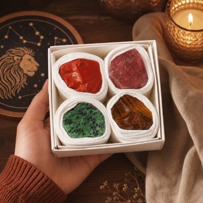 leo-zodiac-four-raw-crystal-gift-set-03-gift-lifestyle Leo Four Raw Crystal Gift Set