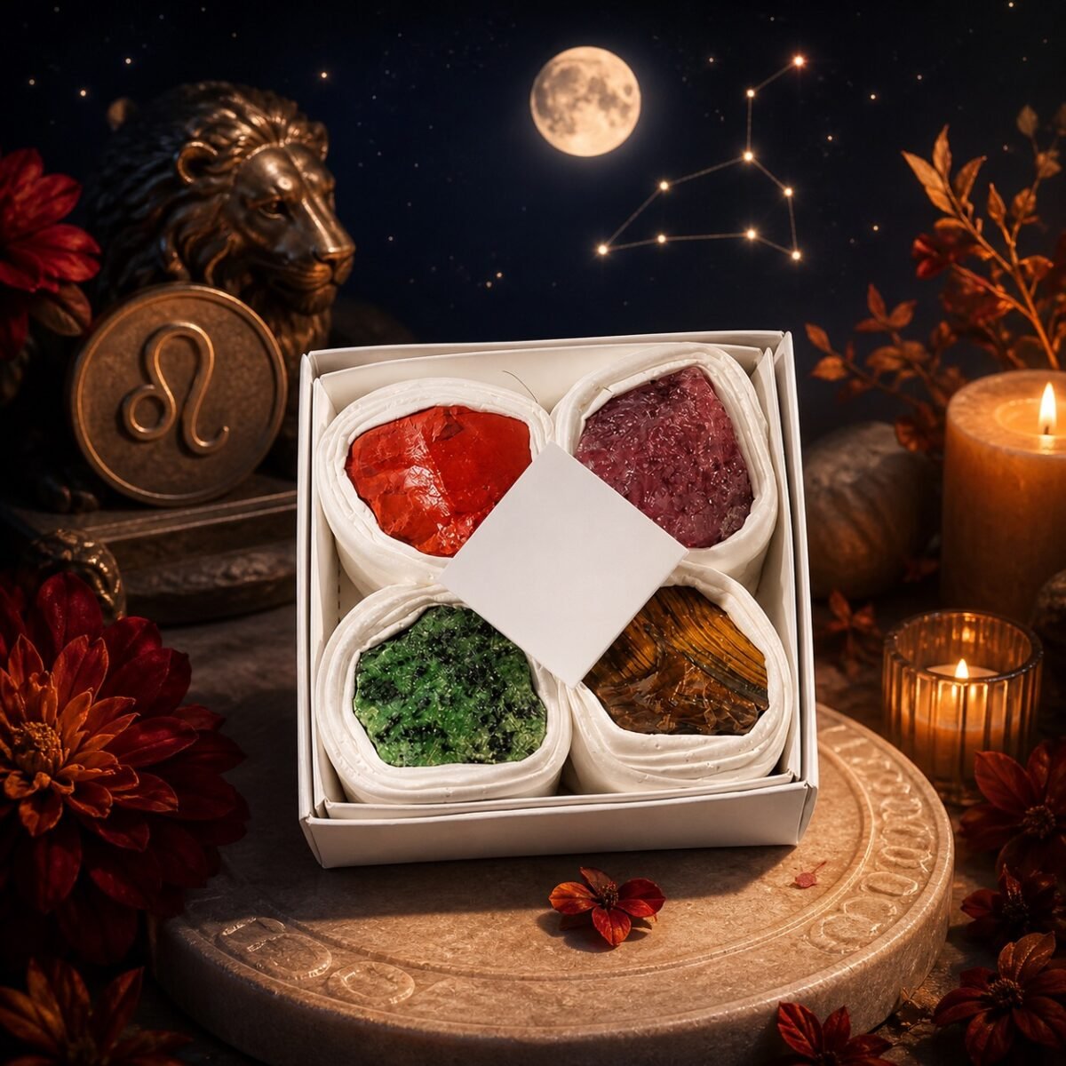 leo-zodiac-four-raw-crystal-gift-set-04-zodiac-energy Leo Four Raw Crystal Gift Set