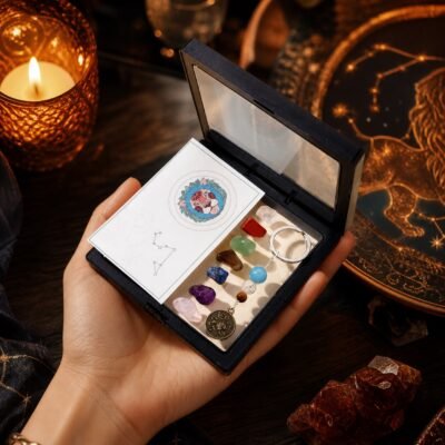 Leo Seven Chakra Crystal Keychain Gift Set